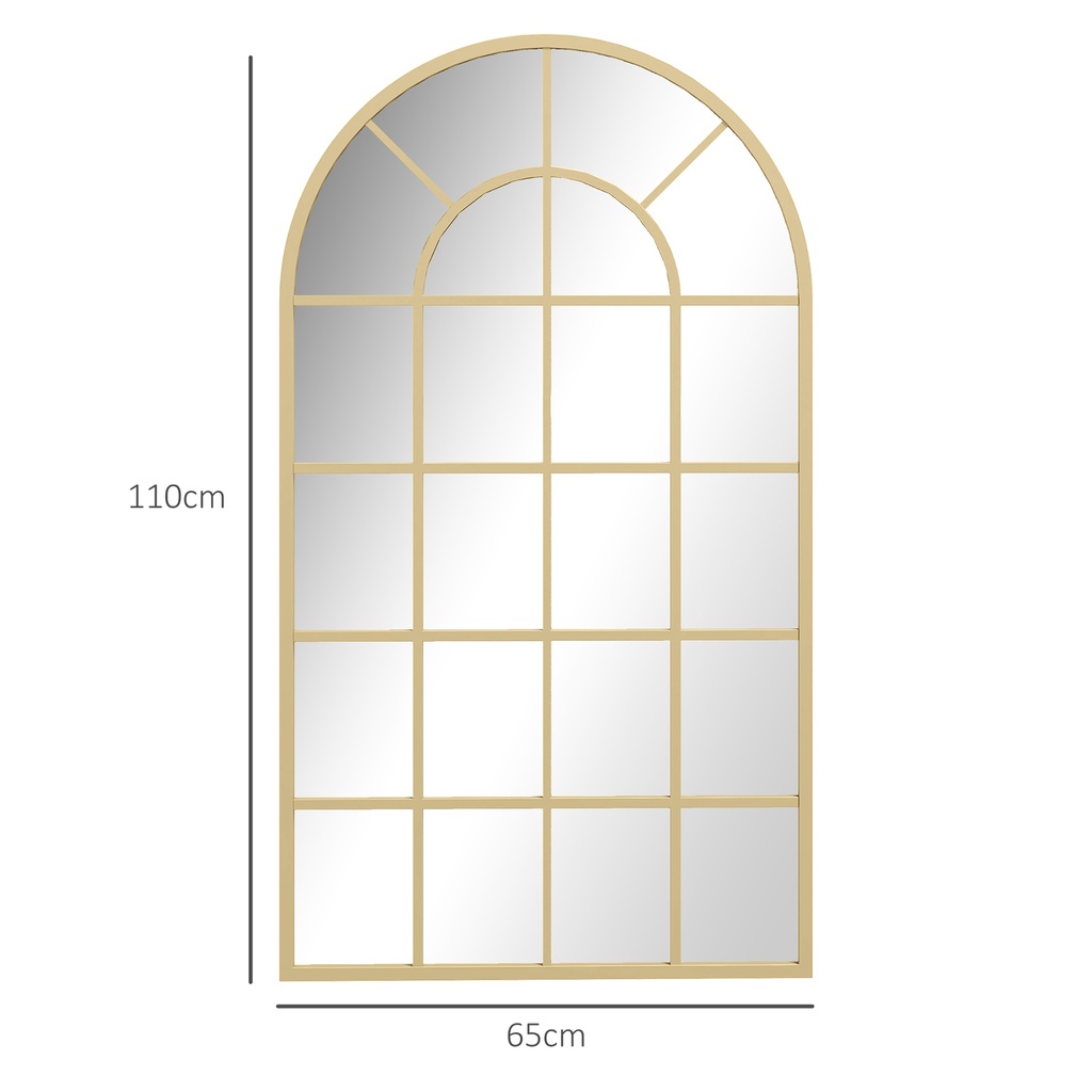 Arched Wall Mirror Modern Window 110x65cm image 3