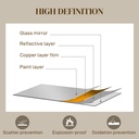 Arched Wall Mirror Modern Window 110x65cm image 5