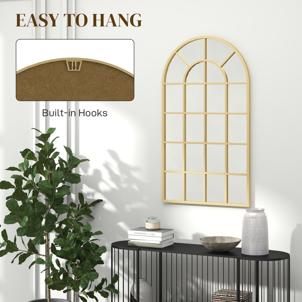 Arched Wall Mirror Modern Window 110x65cm image 6