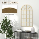 Arched Wall Mirror Modern Window 110x65cm image 6