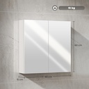 Wall-Mounted Mirror Cabinet Wooden Frame 60x15x60cm image 3