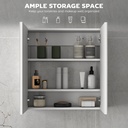 Wall-Mounted Mirror Cabinet Wooden Frame 60x15x60cm image 4