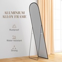 Standing Mirror Aluminium Frame 162cm Black image 6