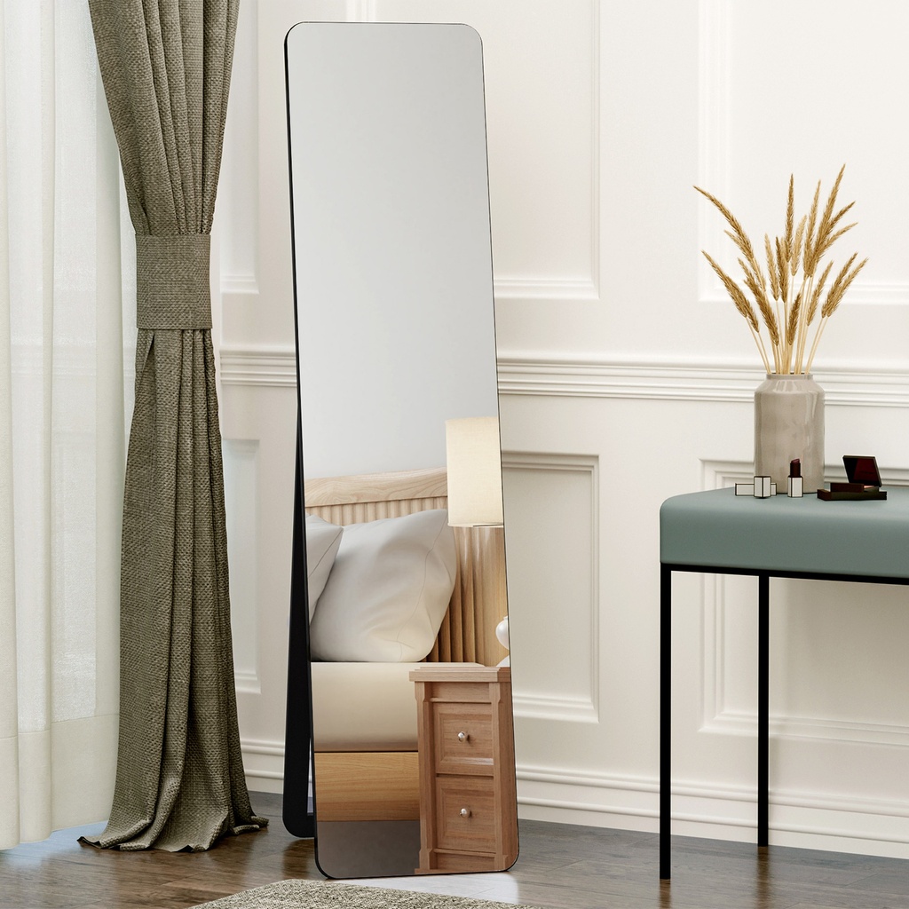 Full Length Mirror Free Standing/Wall Hanging Black image 2
