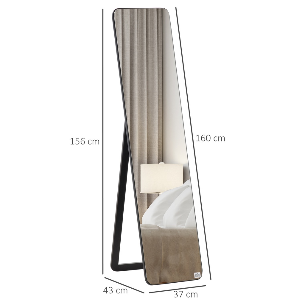 Full Length Mirror Free Standing/Wall Hanging Black image 3