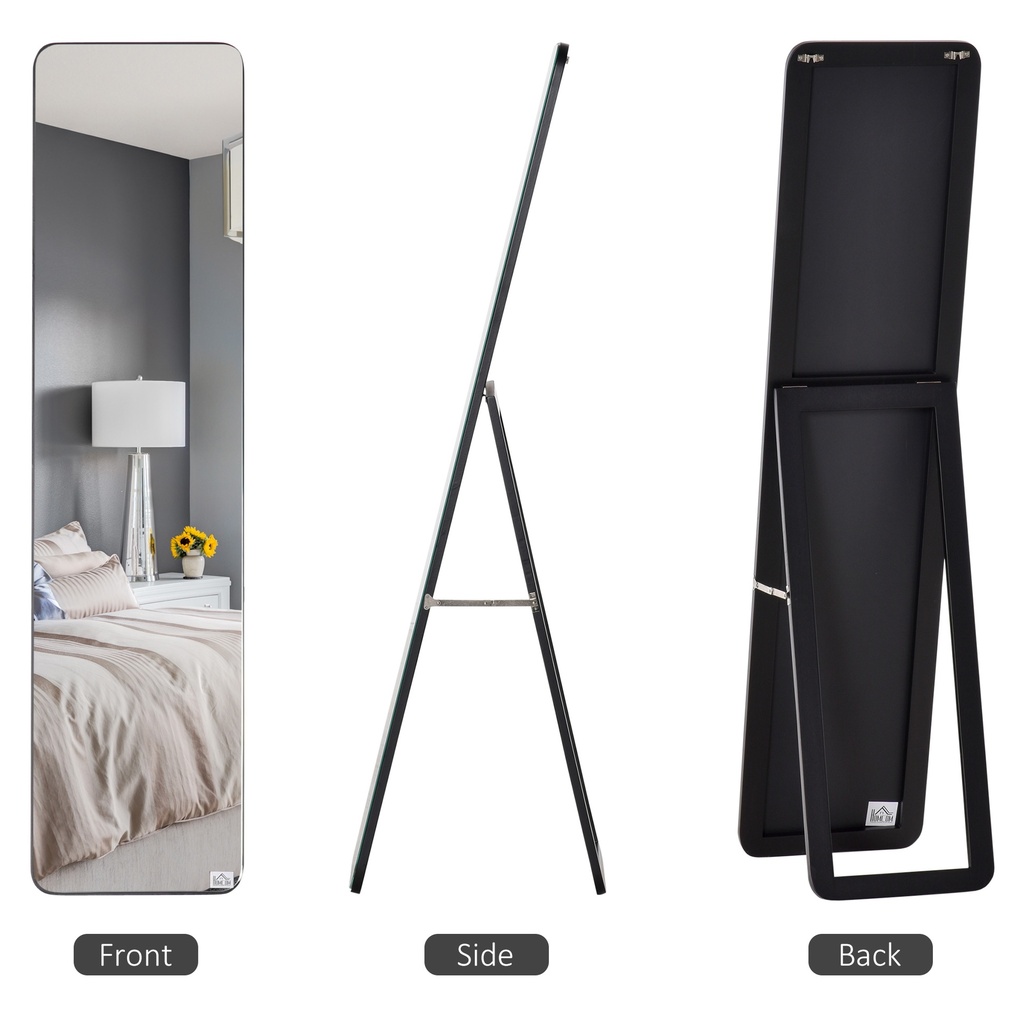 Full Length Mirror Free Standing/Wall Hanging Black image 5