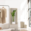 Decorative Wall Mirror Gold Tone with Hooks image 2