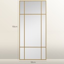 Decorative Wall Mirror Gold Tone with Hooks image 3