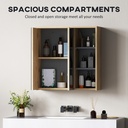 Mirror Cabinet 60L x 20W x 60Hcm Natural wood finish image 4