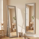 Full-Length Mirror Freestanding/Hanging Grey image 2