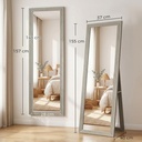 Full-Length Mirror Freestanding/Hanging Grey image 3