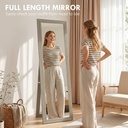 Full-Length Mirror Freestanding/Hanging Grey image 4