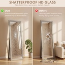 Full-Length Mirror Freestanding/Hanging Grey image 5