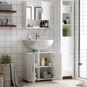 Kleankin Bathroom Mirror Cabinet White Wall-Mounted Storage image 4