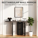 Rectangular Wall Mirror HD Glass Black image 4