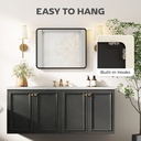 Rectangular Wall Mirror HD Glass Black image 5