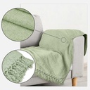 Camilla - Chenille Throw in Meadow Green - Image 5