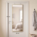 Full Length Wall Mirror 40x110cm Adjustable Gold image 3