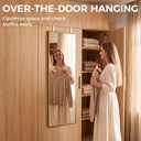 Full Length Wall Mirror 40x110cm Adjustable Gold image 4