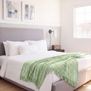 Camilla - Chenille Throw in Meadow Green - Image 6