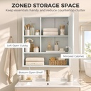 Wall-Mounted Mirror Cabinet Adjustable Shelves White image 5