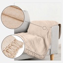 Camilla - Chenille Throw in Natural - Image 2
