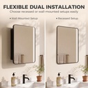 Wall Mirror Cabinet Adjustable Shelves Black 50.8x11.6x71cm image 5