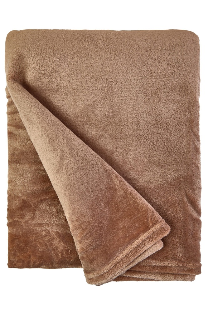 Plush Flannel Fleece Blanket - Super Soft Throw in Mink - Image 2