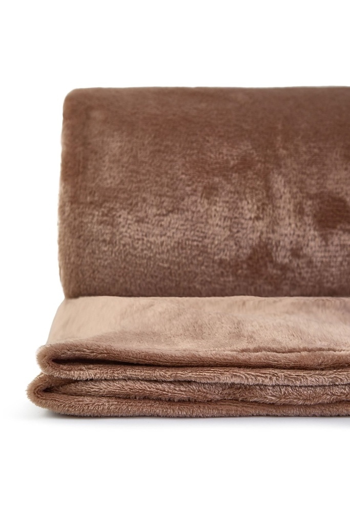 Plush Flannel Fleece Blanket - Super Soft Throw in Mink - Image 3