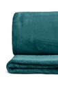 Plush Flannel Fleece Blanket - Super Soft Throw in Emerald Green - Image 3