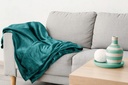 Plush Flannel Fleece Blanket - Super Soft Throw in Emerald Green - Image 5