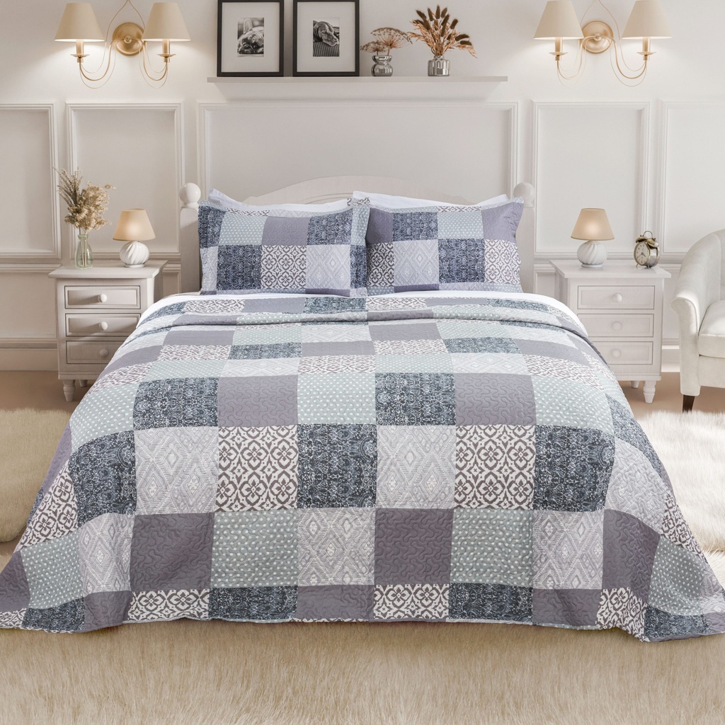 Worcester - Patchwork Bedspread Set - Image 2