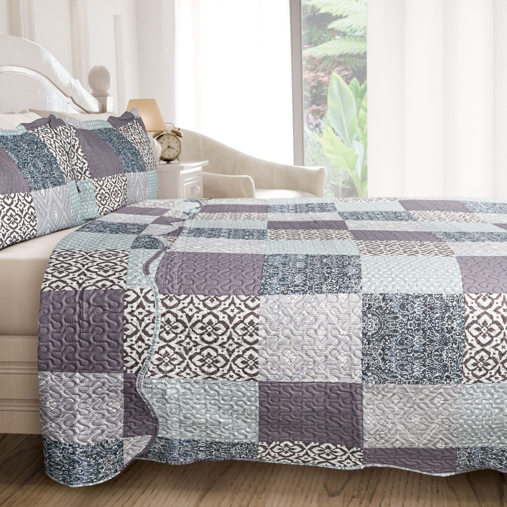 Worcester - Patchwork Bedspread Set - Image 7