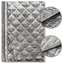 Elysium Collection - Quilted Sequin Velvet Bedspread Set in Silver - Image 6