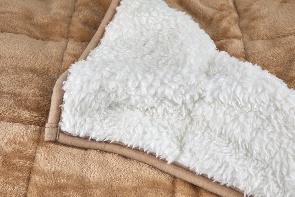 Weighted Sherpa Blanket in Taupe - Image 2