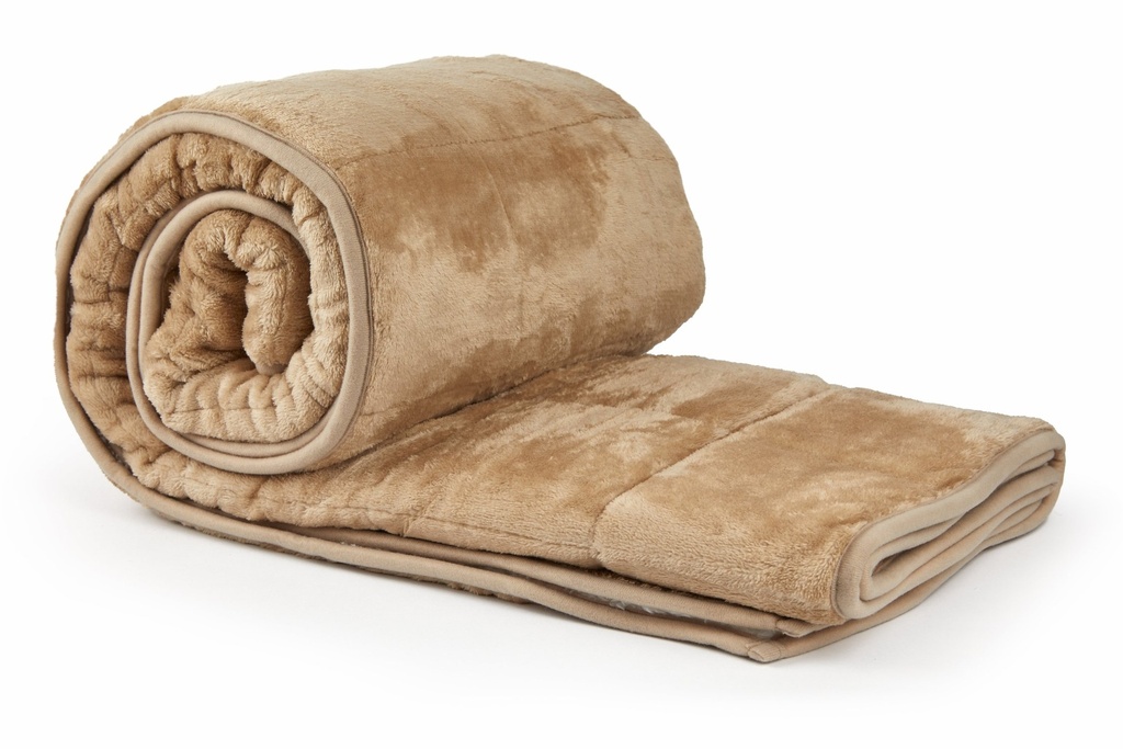 Weighted Sherpa Blanket in Taupe - Image 4
