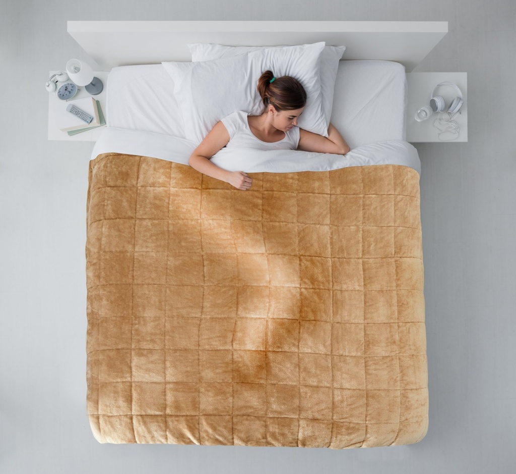 Weighted Sherpa Blanket in Taupe - Image 8