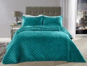 Banbury Collection - Quilted Soft Touch Velvet Bedspread Set in Emerald Green - Image 2