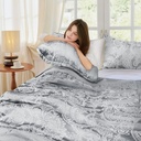 Cavendish Collection - Embellished Jacquard Quilted Bedspread Set in Silver - Image 2