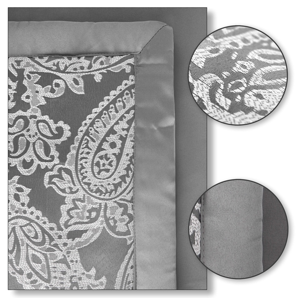 Cavendish Collection - Embellished Jacquard Quilted Bedspread Set in Silver - Image 4