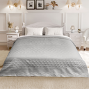 Eden - Quilted Bedspread Set in Silver - Image 6