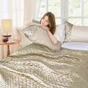 Elysium Collection - Quilted Sequin Velvet Bedspread Set in Mink - Image 2