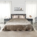 Elysium Collection - Quilted Sequin Velvet Bedspread Set in Mink - Image 3