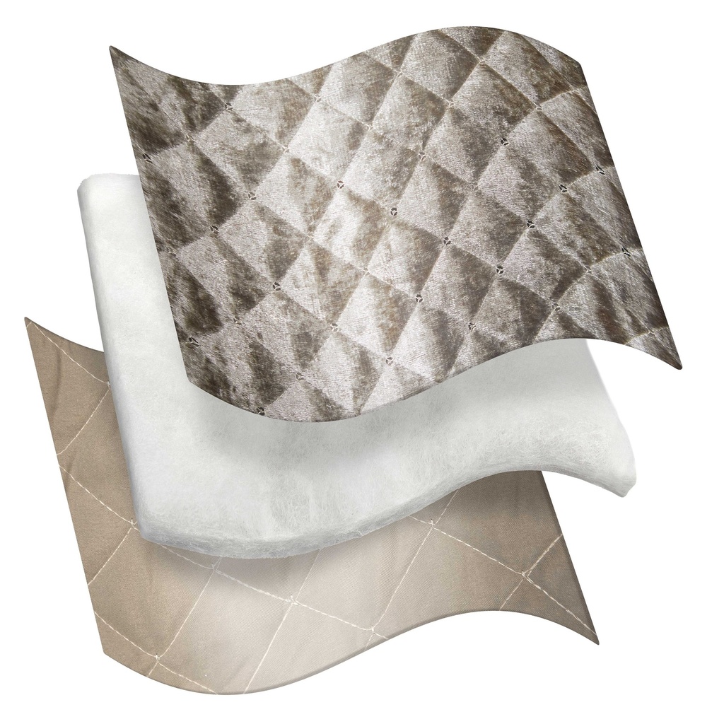 Elysium Collection - Quilted Sequin Velvet Bedspread Set in Mink - Image 5