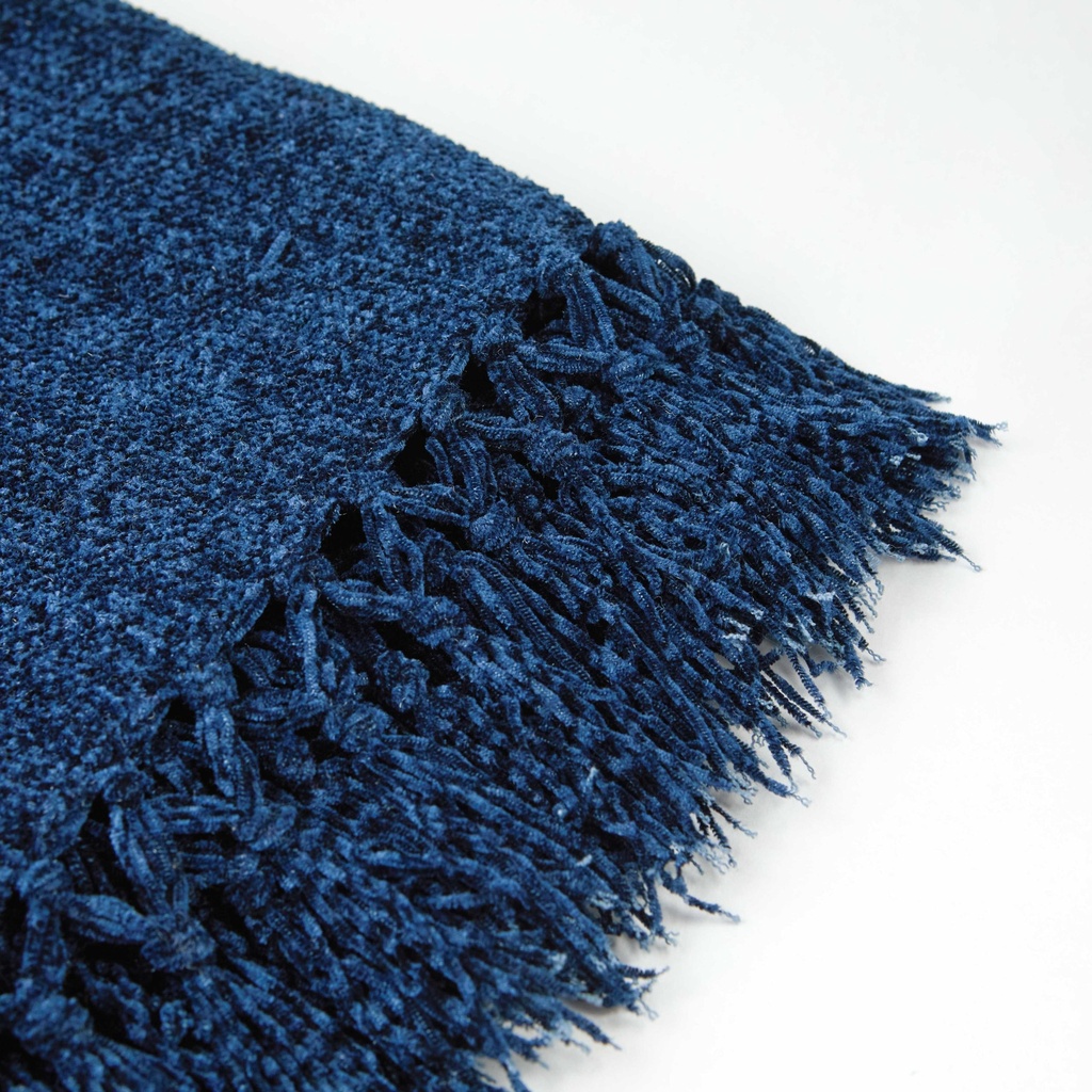 Camilla - Chenille Throw in Navy - Image 3