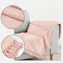 Camilla - Chenille Throw in Blush - Image 2
