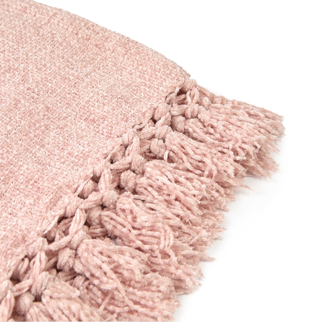 Camilla - Chenille Throw in Blush - Image 3
