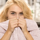 Camilla - Chenille Throw in Blush - Image 4