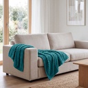 Dahlia - Fleece Throw in Emerald Green - Image 7