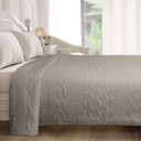 Eden - Quilted Bedspread Set in Stone - Image 4